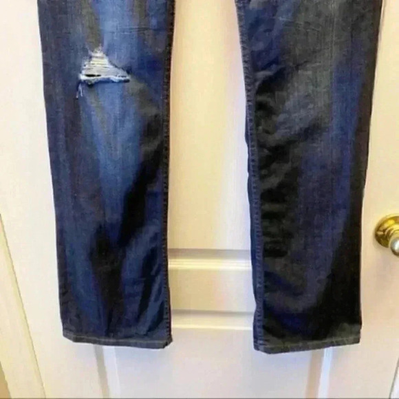 Aeropostale Chelsea Bootcut Jeans  Distressed Dark Blue Denim Size 7/8 30 - Picture 7 of 16
